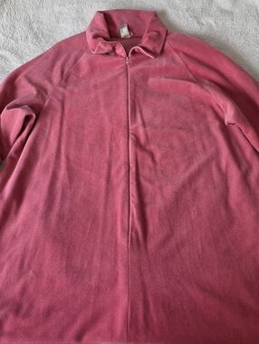 VTG Soft Pink Half Zip Fleece Robe